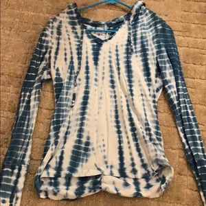 Hooded tie dye sweatshirt